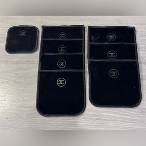 Chanel Felt Makeup Cover Pouch Bundle (set of 8)